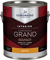 Laredo Paint & Decorating® Coronado Grand is an acrylic paint and primer designed to provide exceptional washability, durability and coverage. Easy to apply with great flow and leveling for a beautiful finish, Grand is a first-class paint that enlivens any room.boom